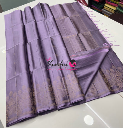 Pure Soft Silk Saree - Lavender Shade - VVPSS119