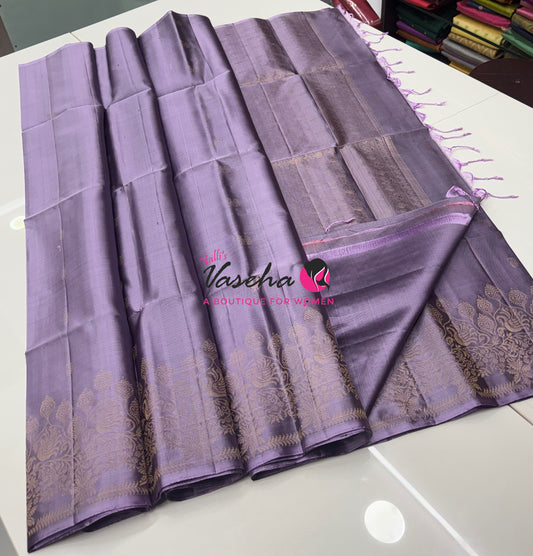 Pure Soft Silk Saree - Lavender Shade - VVPSS119