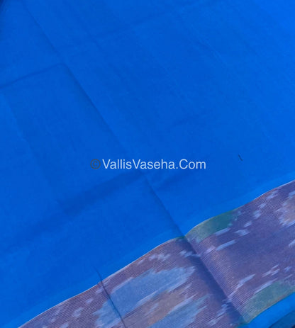 Semi Silk Cotton Saree -  Purple & Blue- VVSSC001