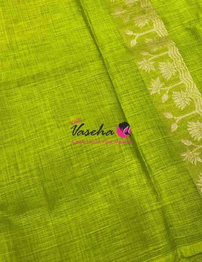 Banarasi - Heritage Meenakari Silk - Parrot Green Shade - VVBHS014