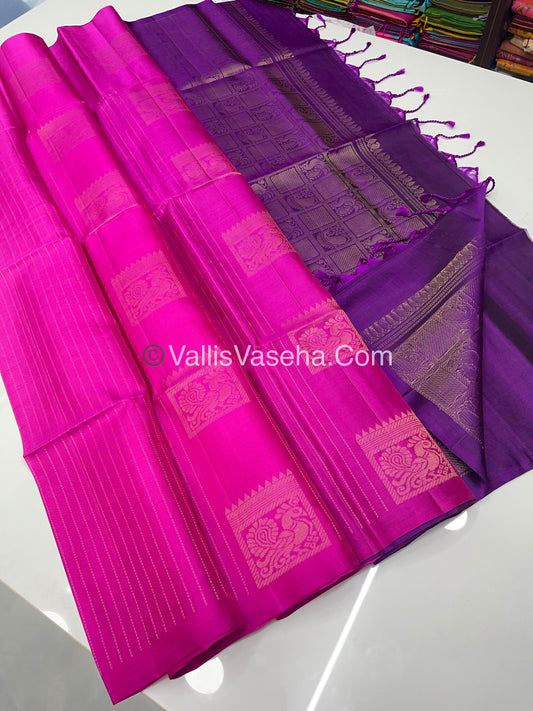 Pure Soft Silk Saree - Light Weight - Border Less - VVPSS034