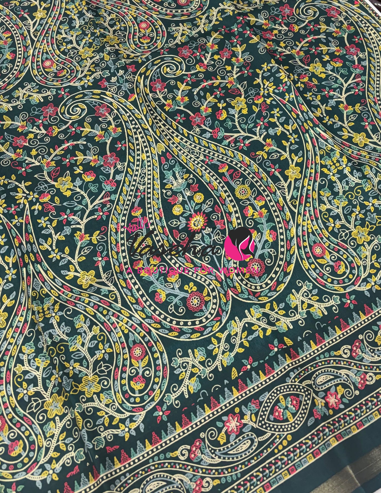 Casual Wear - Fancy Printed Silk  - Navy Blue Shade - VVFPS001