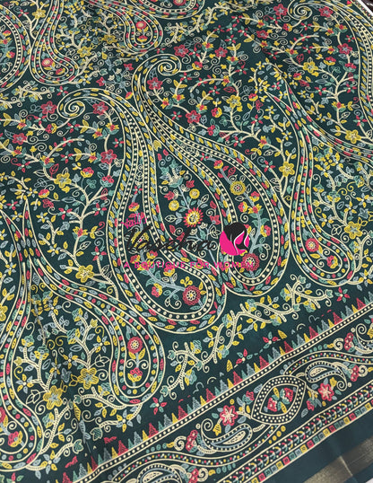 Casual Wear - Fancy Printed Silk  - Navy Blue Shade - VVFPS001