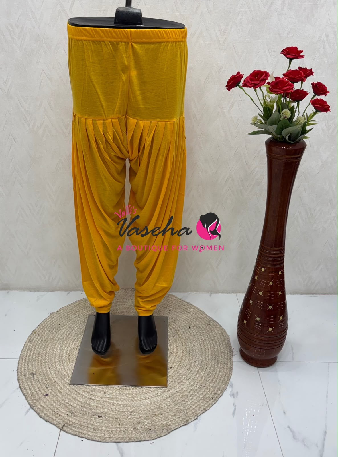 Semi Patiyala - Light Yellow Shade - VVSP001