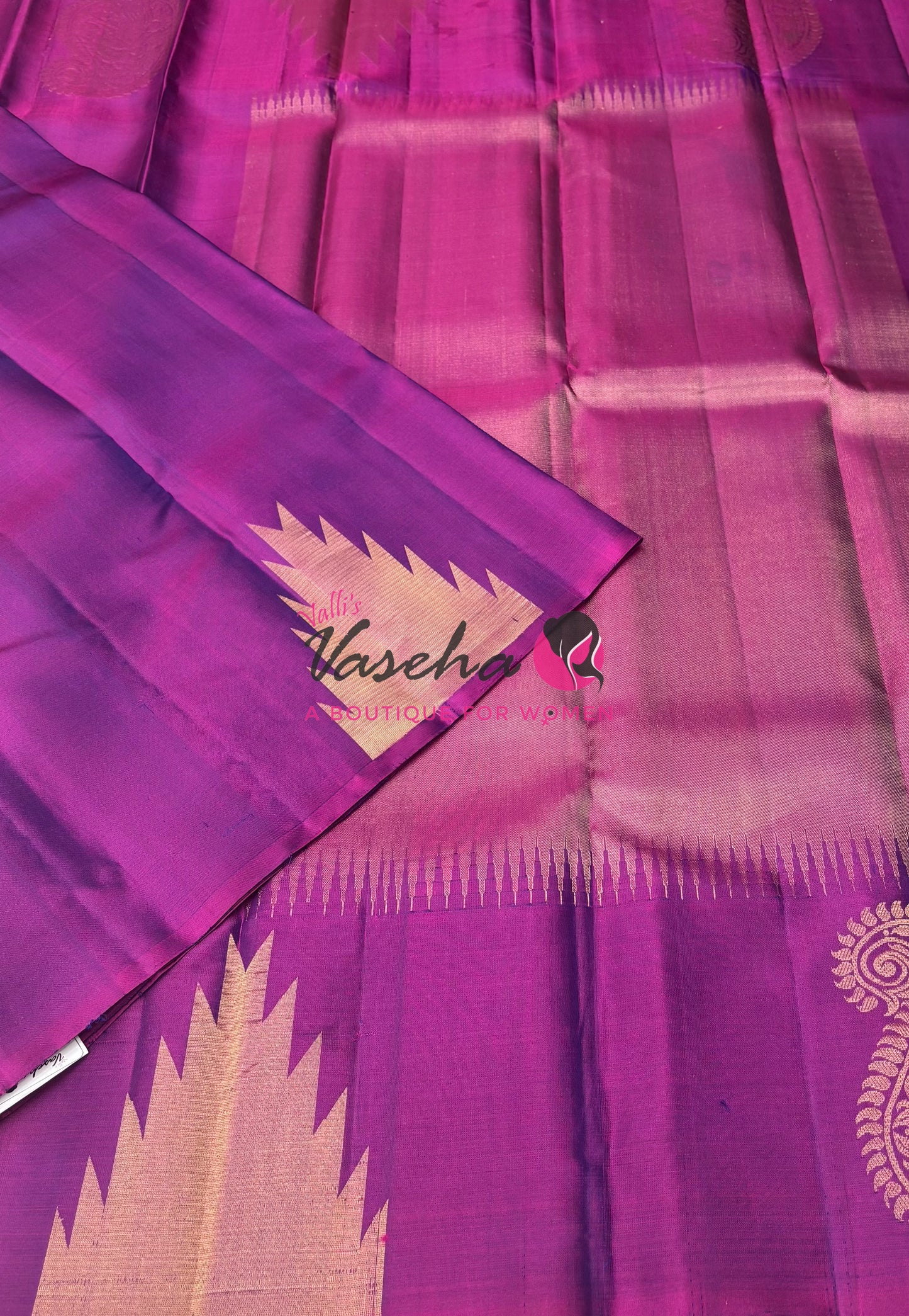 Pure Soft Silk Saree - Jothika Hit design - Purple - VVPSS011