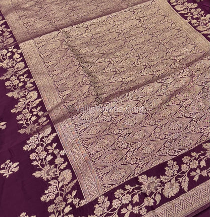 Banarasi - Heritage Silk - Semi Kathan Silk - Wine Shade - VVBHS008