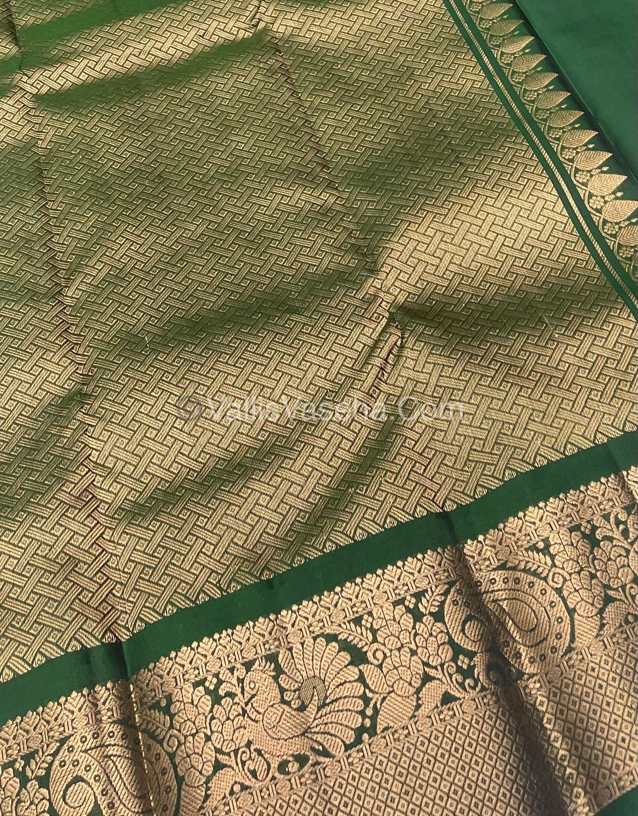 Half Mix - Pure Soft Silk Saree - Lavender & Green Shade - VVPSS031