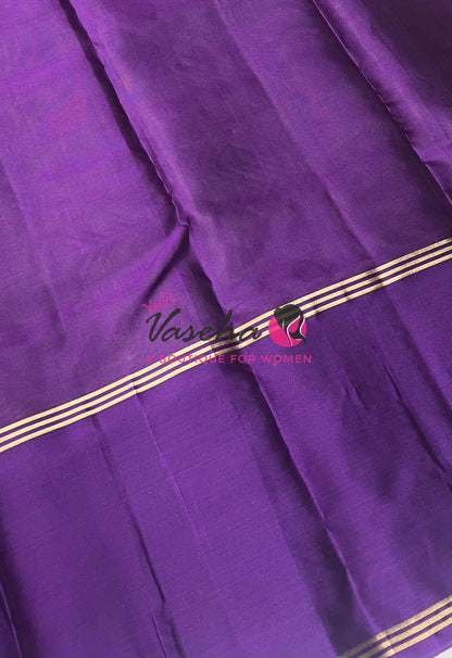 Half Mix - Pure Soft Silk Saree - Long Retta Petta Border with Butta - VVPSS084
