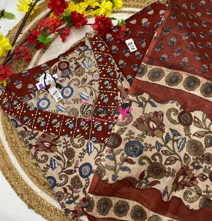 Ready Made - Anarkali - Salwar, Kameez & Duppatta(3pc)- Printed Cotton - VVAS013