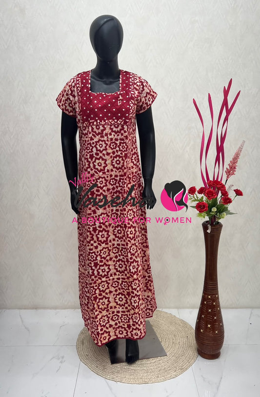 Slim Fit  - Nighties - Batick Print - VVJN001