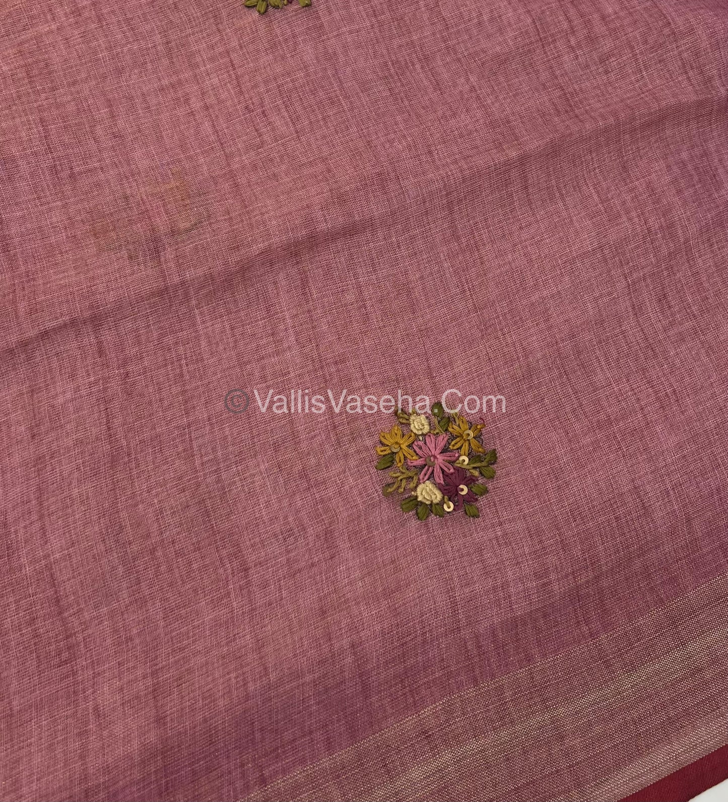 French Knot - Tissue Saree - Pink Shade - VVLFN011