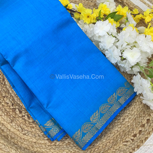 Semi Tussar Silk - Blue Shade - VVSTS003