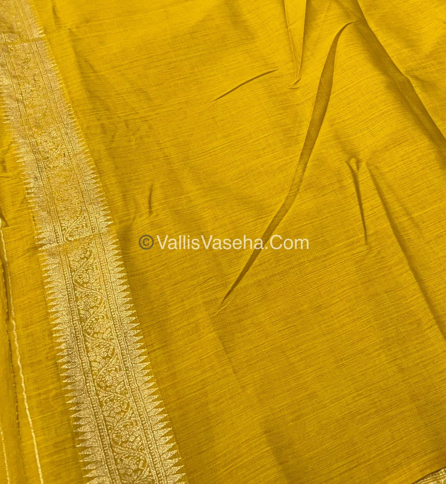 Banarasi - Heritage Silk - Semi Kathan Silk - Yellow Shade - VVBHS003