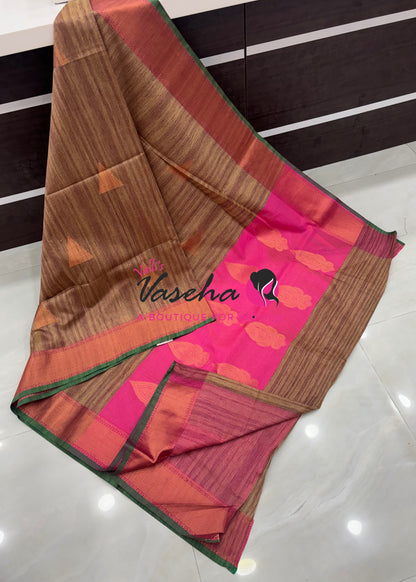 30% less - Offer Saree - Semi Tussar  Saree - VVDS008