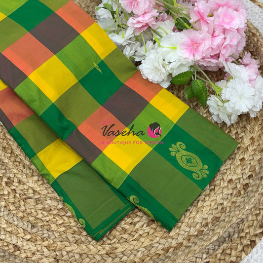 Pazhum Palamum checks - Semi Silk Sarees - VVSSS003
