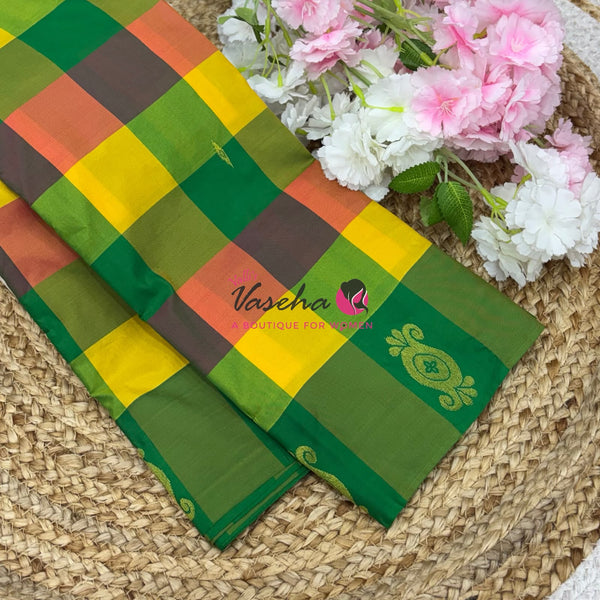 Pazhum Palamum checks - Semi Silk Sarees - VVSSS003