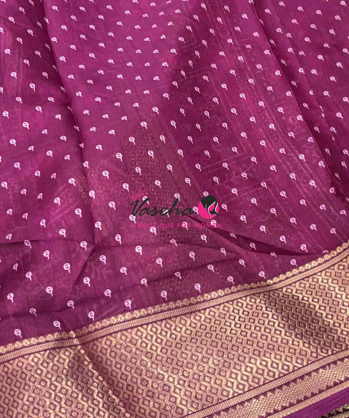 Semi Binny Silk - Varli Design - Wine Shade  - VVSBS010