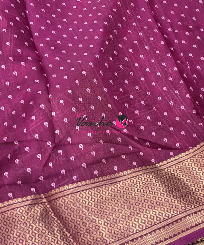 Semi Binny Silk - Varli Design - Wine Shade  - VVSBS010