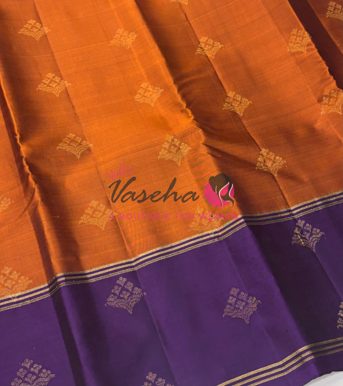 Half Mix - Pure Soft Silk Saree - Long Retta Petta Border with Butta - VVPSS105