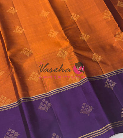 Half Mix - Pure Soft Silk Saree - Long Retta Petta Border with Butta - VVPSS105