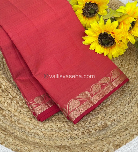Semi Tussar Silk - Red Shade - VVSTS003