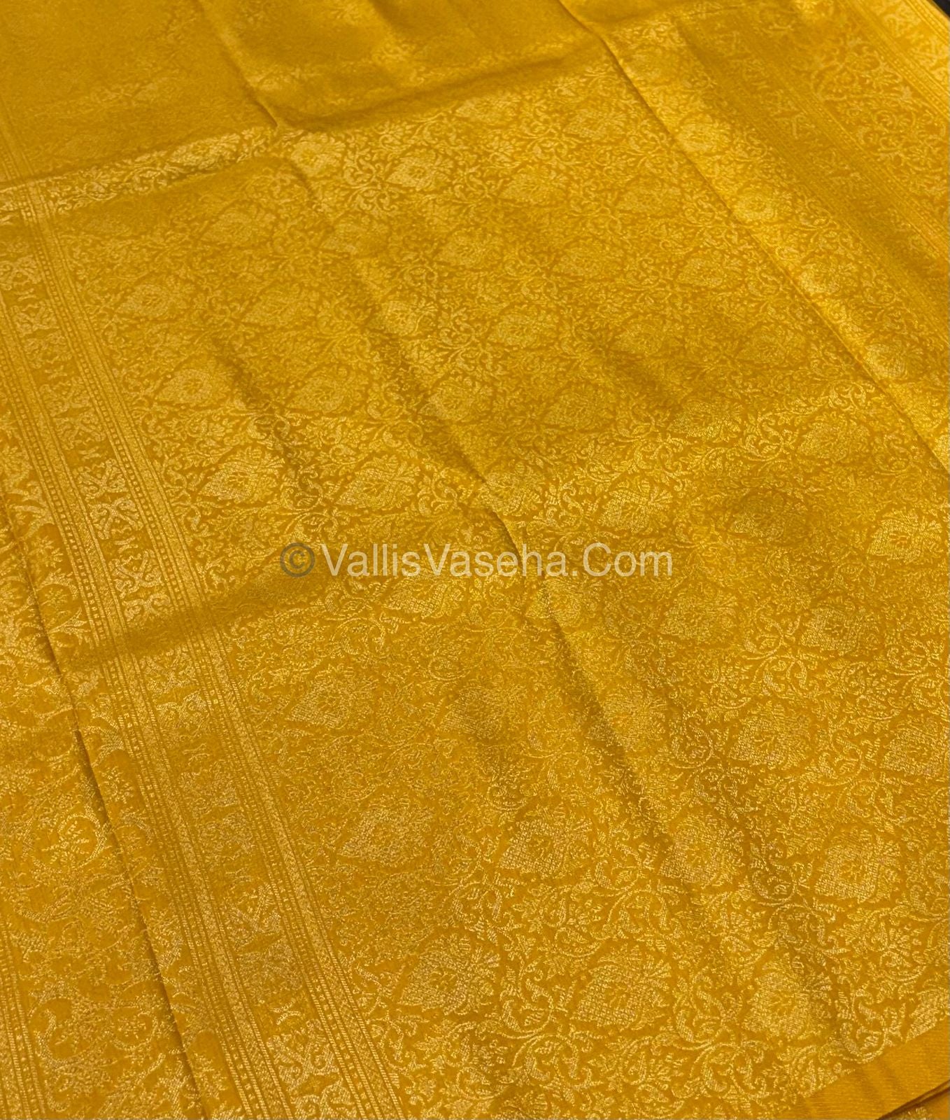 Semi Soft Silk - Border less - Yellow Shade -VVSSS025