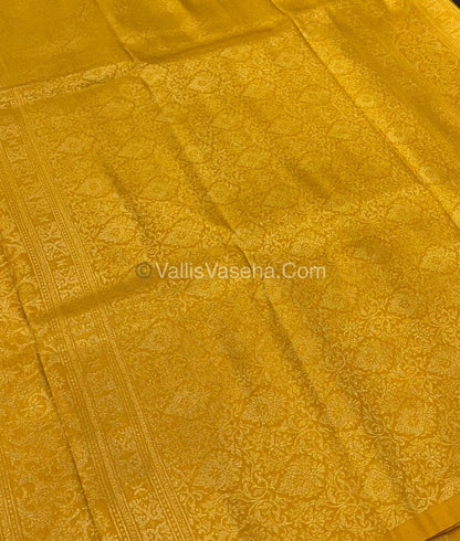 Semi Soft Silk - Border less - Yellow Shade -VVSSS025