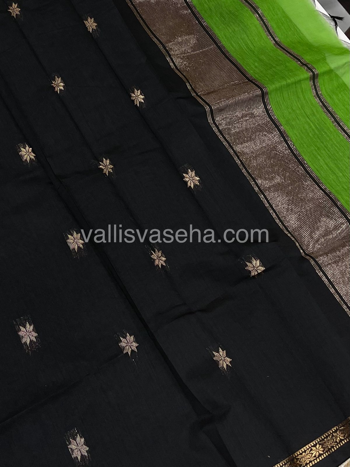 Semi Maheshwari Silk Cotton Saree - VVMSC006