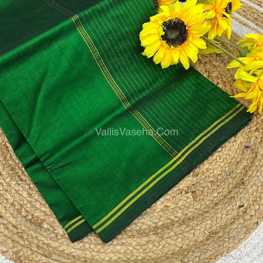 Pure Silk Cotton Sarees - Green Shade - VVPSC003