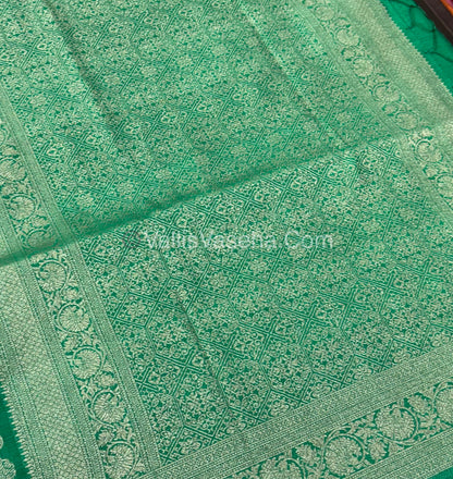 Banarasi - Heritage Silk - Semi Kathan Silk -Green Shade - VVBHS010
