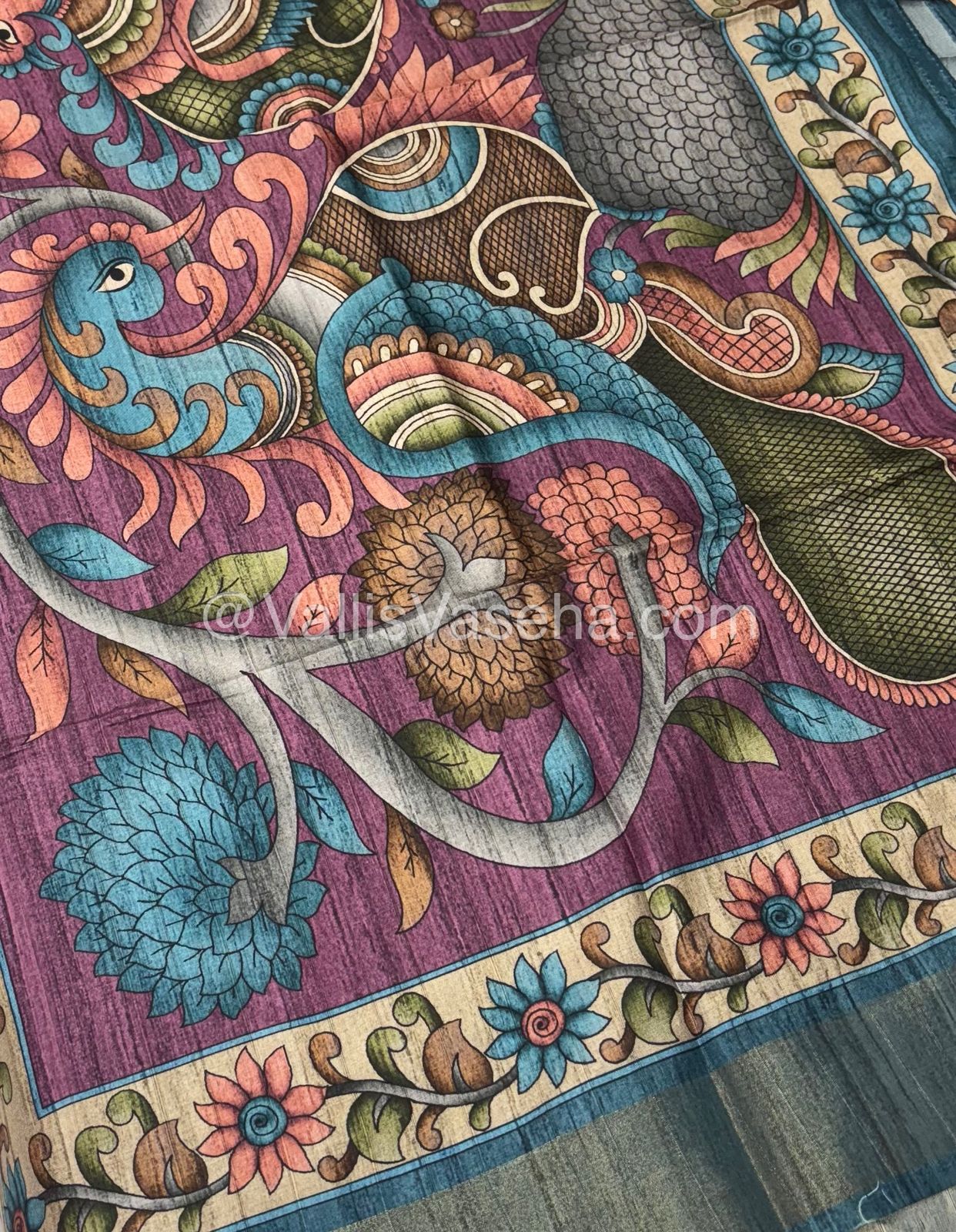 Art Silk / Semi Gicha Tussar Saree  - VVSGT003