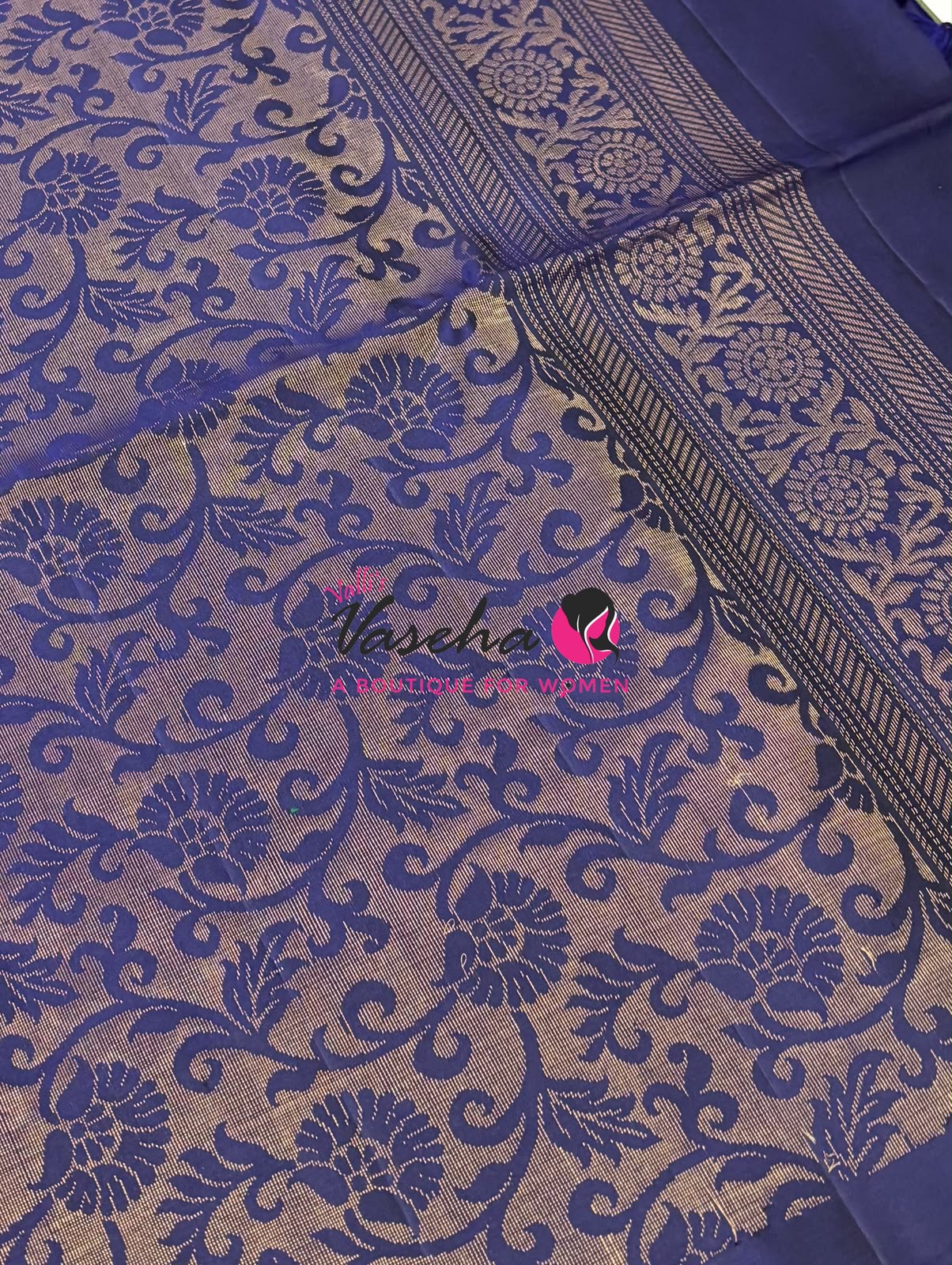 Pure Soft Silk Saree - Pastel / Olive  Green  & Blue  - VVPSS091