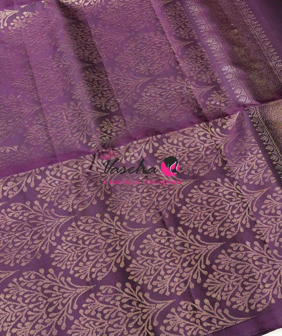 Pure Soft Silk Saree  - Dark Purple Shade - VVPSS094