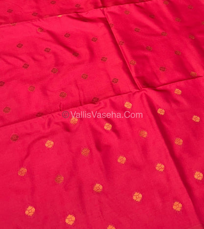 Semi Soft Silk - Border less  - Red Shade -VVSSS007