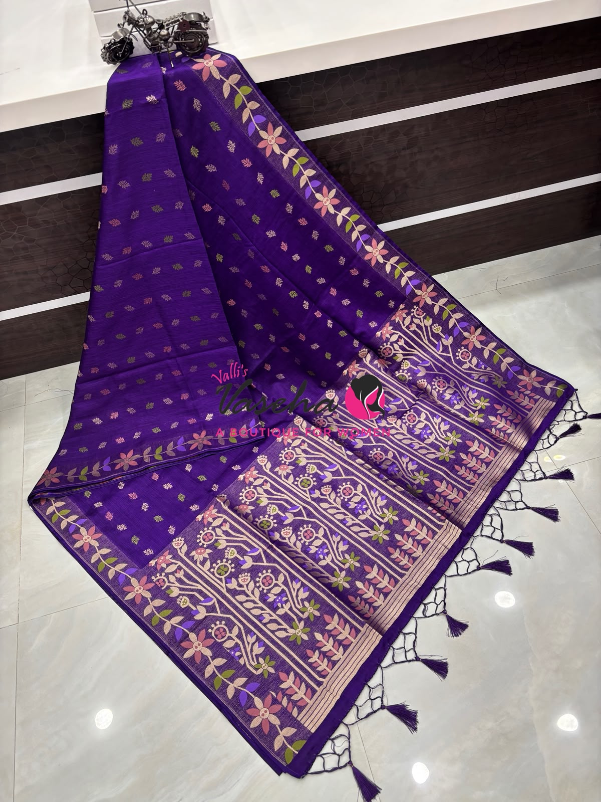 Banarasi - Heritage Meenakari Silk -   Purple Shade - VVBHS016