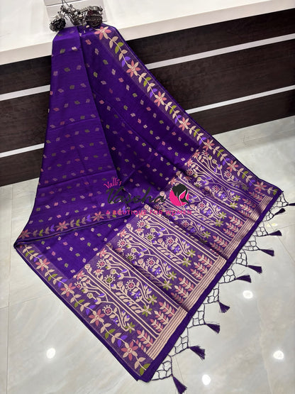 Banarasi - Heritage Meenakari Silk -   Purple Shade - VVBHS016
