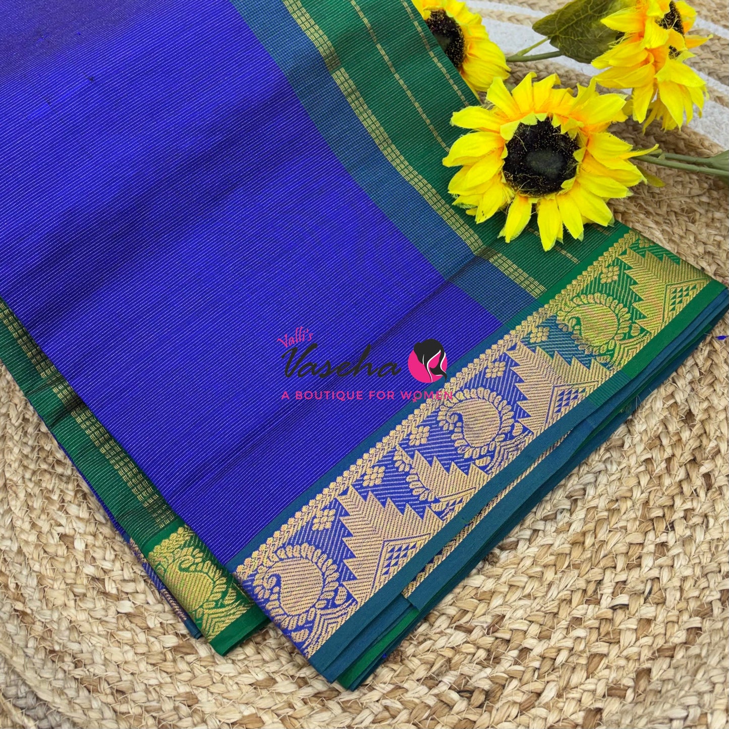 9 Yards |Semi Silk Cotton Saree | Vairavoosi  Design | VV9YSS001
