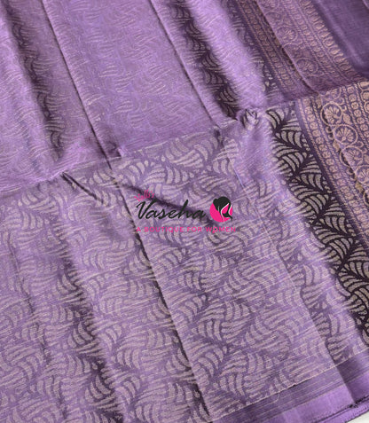 Pure Soft Silk Saree - Purple & Lavender Shade - VVPSS117