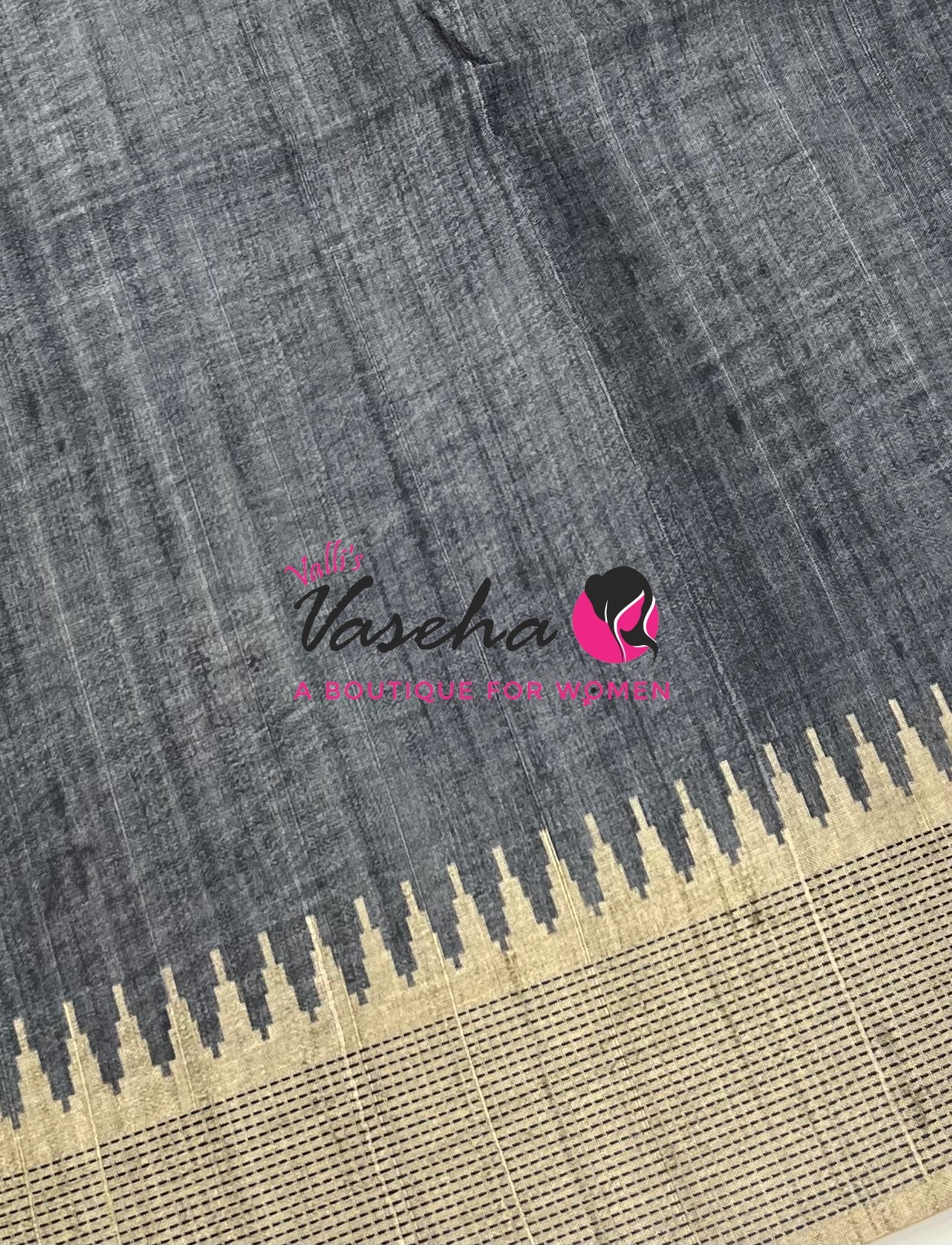 Semi Matka Tussar  Saree - Grey & Cream Shade - VVSMT002