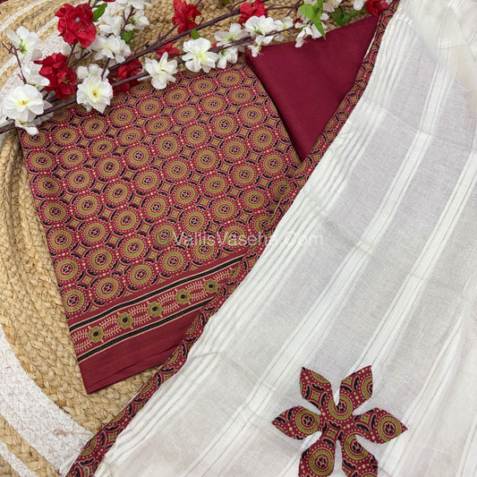 15% less - Offer Unstitched Material ￼Ajrakh Material - VVDUM004