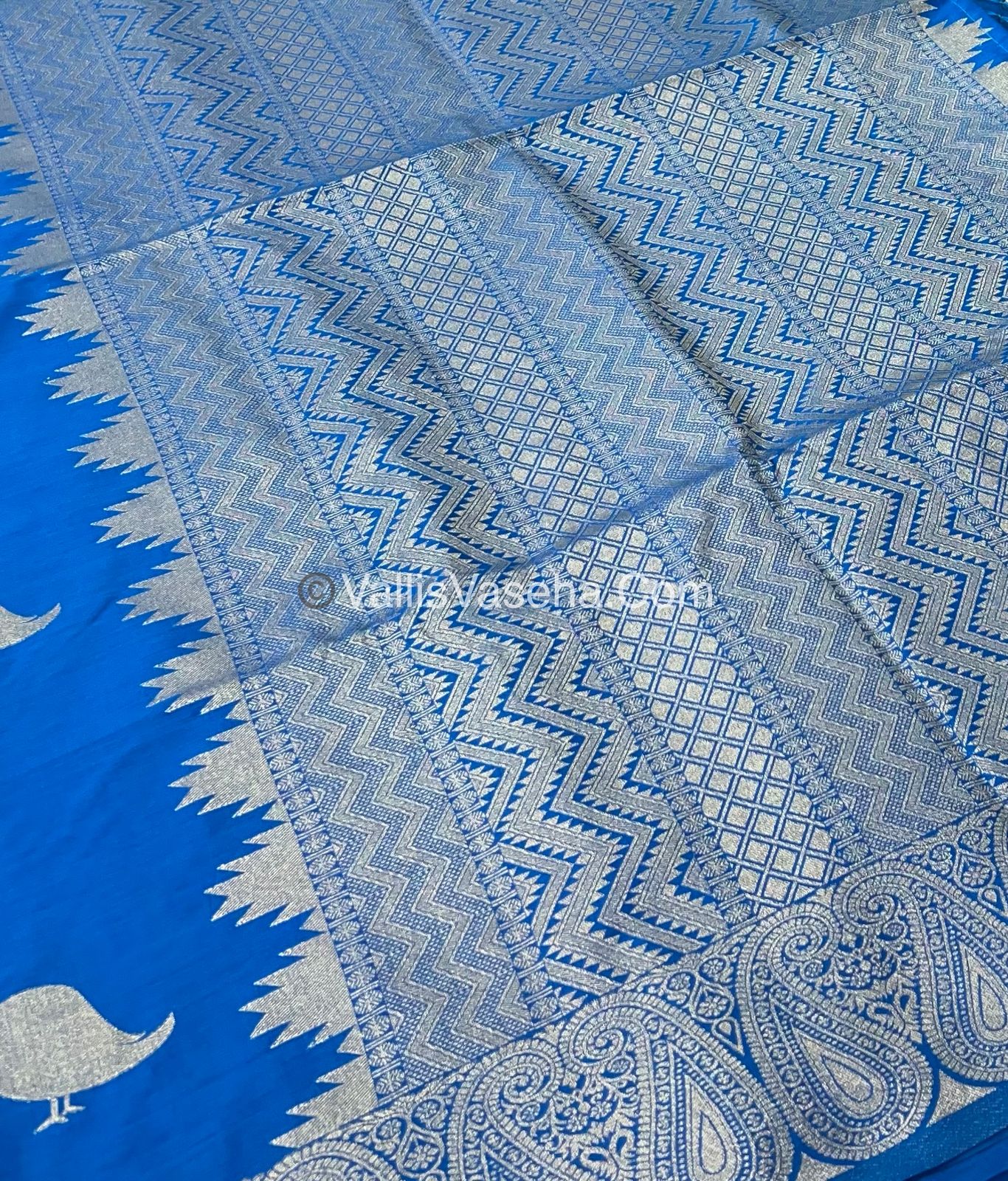 Banarasi - Heritage Silk - Semi Kathan Silk - Blue Shade - VVBHS005