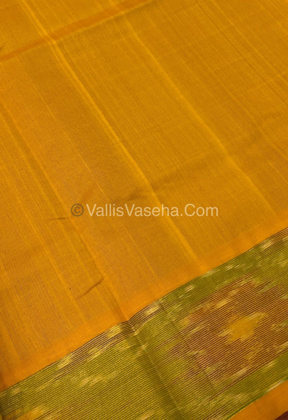 Semi Silk Cotton Saree - Purple & Yellow - VVSSC001