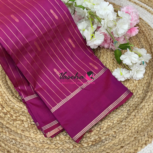 Semi Soft Silk  - Purplish Pink Shade - VVSSS041