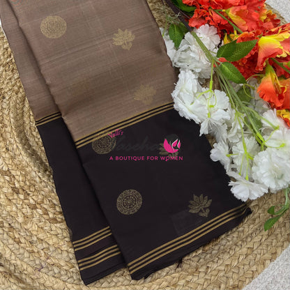 Half Mix - Pure Soft Silk Saree - Long Retta Petta Border with Butta - VVPSS084