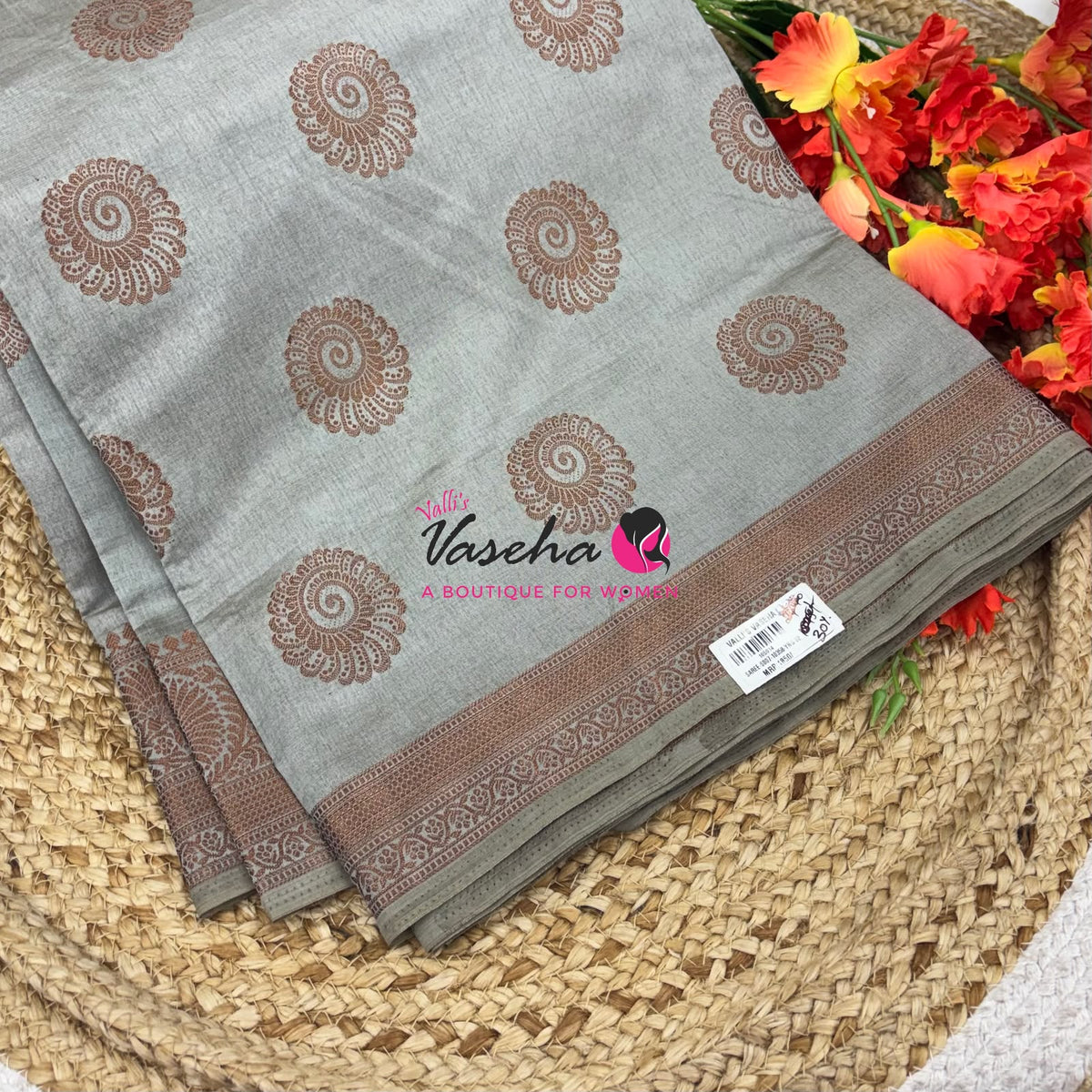30% less - Offer Saree - Tussar Saree - VVDS009