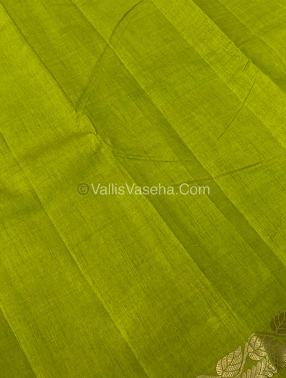 Semi Tussar Silk - Mehandhi Green Shade - VVSTS003
