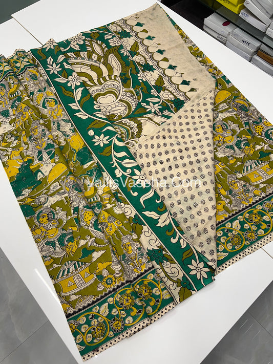 Pure Kalamkari Cotton Saree - VVPKC001