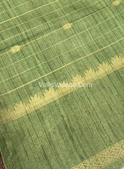 Semi Chanderi Saree - checks pattern - VVSCS004