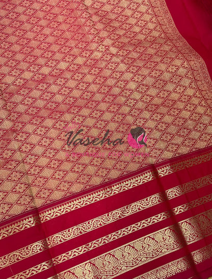Semi Bridal Kanchi Silk  - Korvai - Premium- VVSKS008