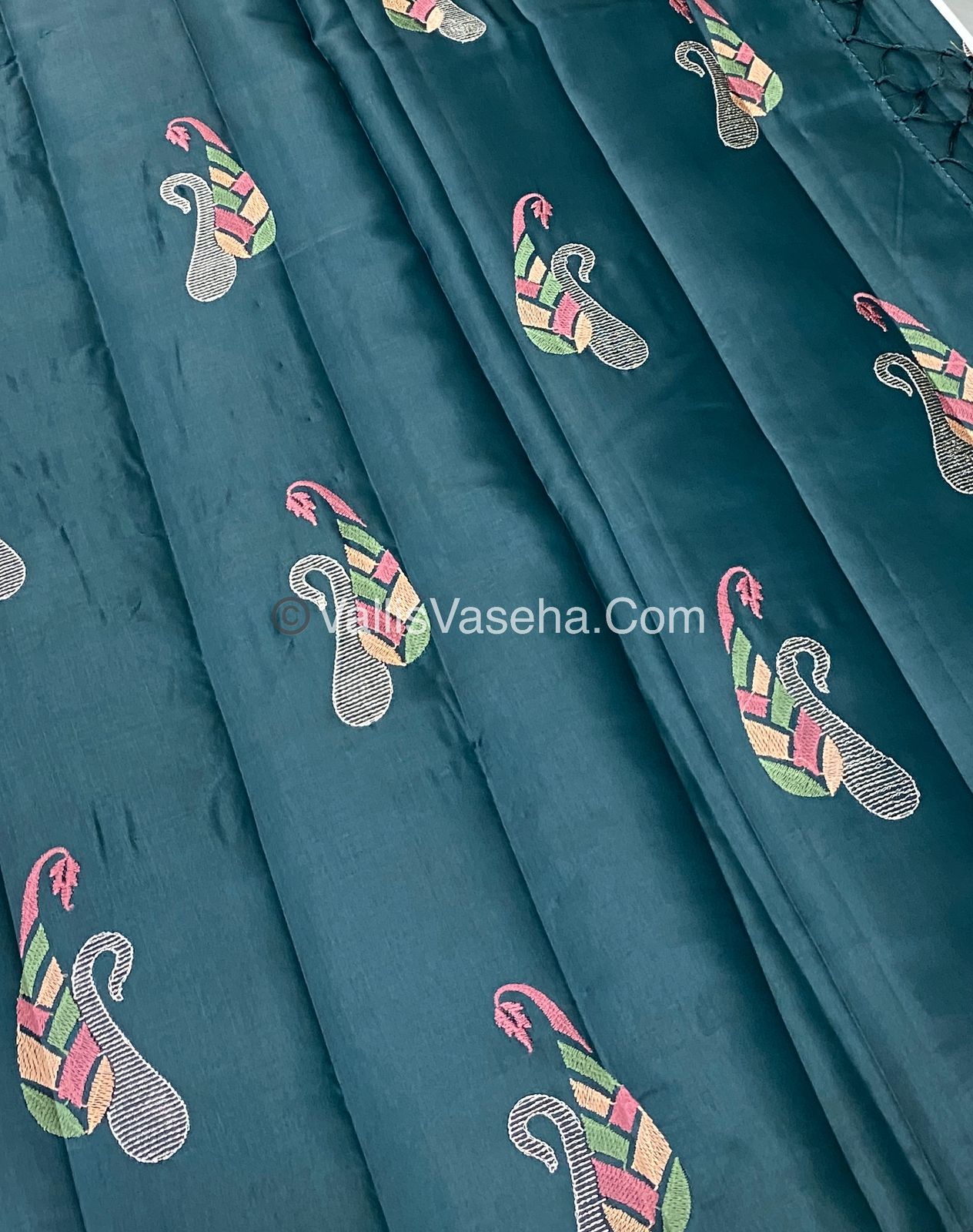 Butter Silk - Peacock Blue & Purple Combo - VVBS002
